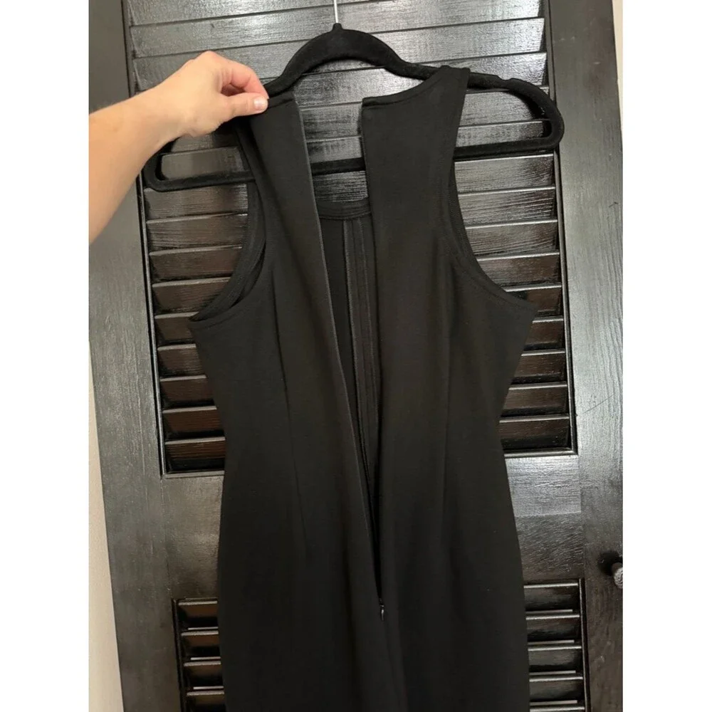 J. Crew Mario Bellucci Italian Ponte Black Sleeveless Sheath Dress Size 4